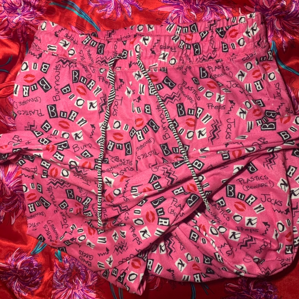 Mean girls burn book print pajama pants